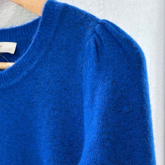 Ann Taylor LOFT Puff Sleeve Sweater - Blue Size XS - Picture 4 of 9